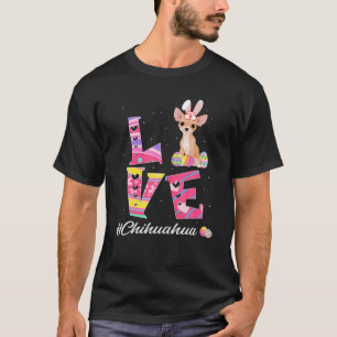 Camiseta Amo Pascua Chihuahua Bunny Ears Graciosos Perros A