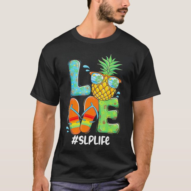 Camiseta Amo Pathólogo de Lenguaje de Lengua de Verano de P (Anverso)