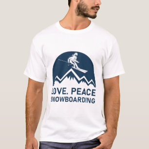 Camiseta Amo Paz Snowboard - Esquí - Regalo de esquiador