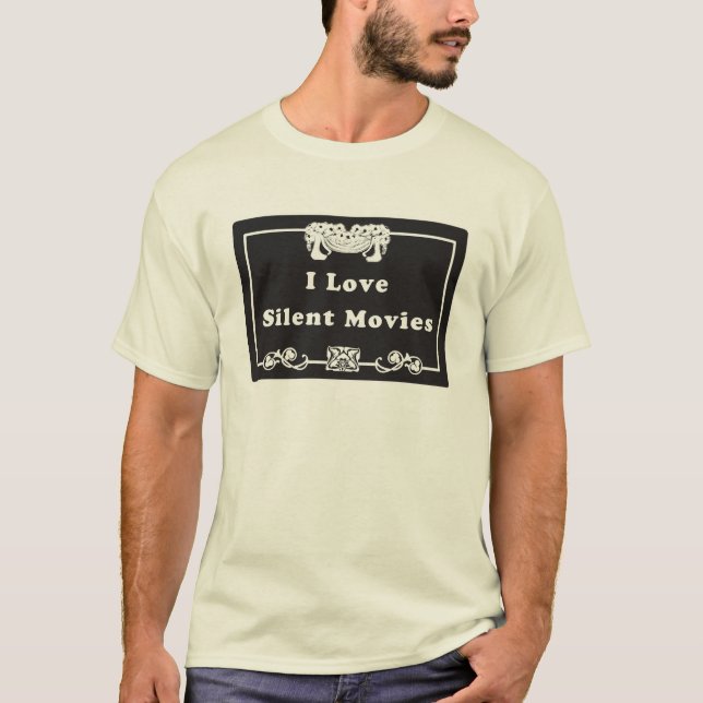 Camiseta Amo películas mudas (Anverso)