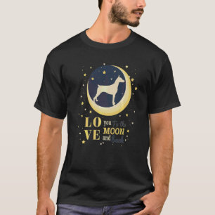 Camiseta Amo Perro Dobermann A La Luna