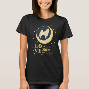 Camiseta Amo Perro Noruego Elkhound A La Luna