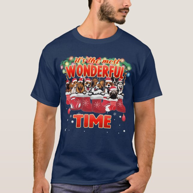 Camiseta Amo Perros Navidades de cualquier raza Cute Perros (Anverso)