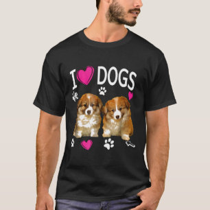 Camiseta Amo Perros Perrito Lindo Cachorro Corgi