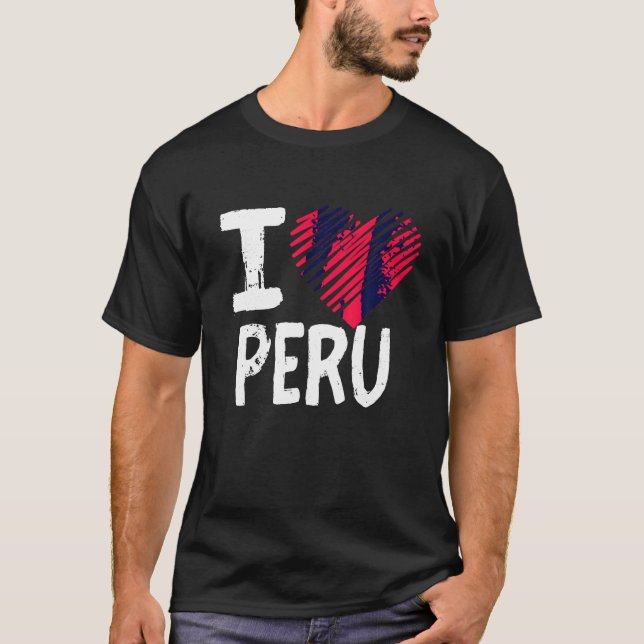 Camiseta Amo Perú T Camisas Sur América Vacaciones Souveni (Anverso)