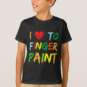 Camiseta Amo pintar con los dedos Estoy pintando Pareja lin