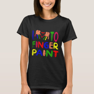 Camiseta Amo pintar con los dedos, pinto una linda pareja