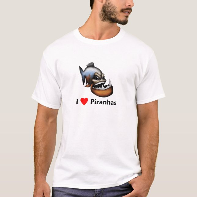 Camiseta Amo pirañas (Anverso)