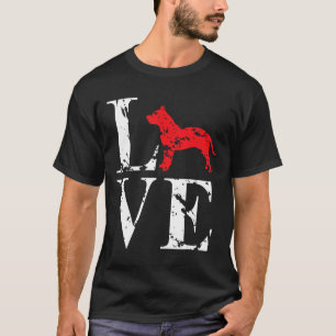 Camiseta Amo Pit Bull Shirt Perfect Gift