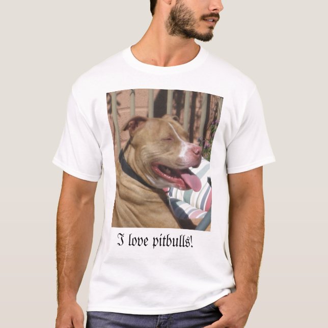 Camiseta ¡Amo pitbulls! (Anverso)