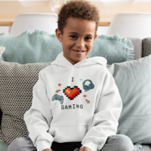 Camiseta Amo Pixel de Corazón para Niños Jugadores