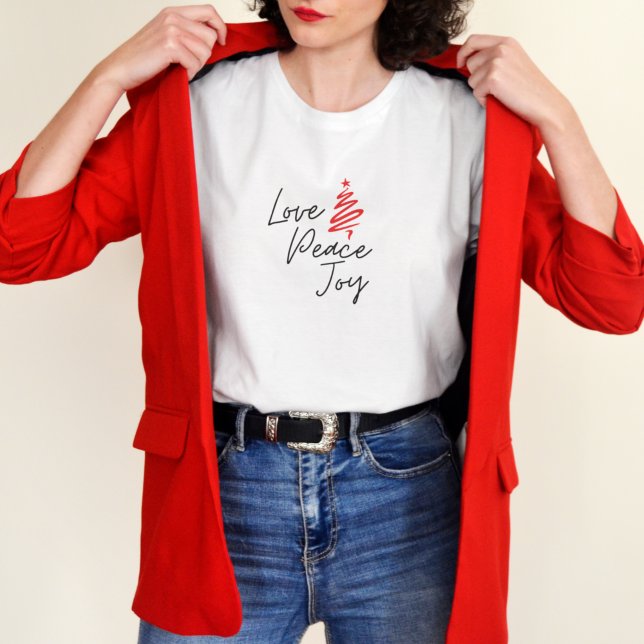 Camiseta Amo por la paz Alegría de los Navidades mínimos mo (Subido por el creador)