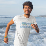 Camiseta Amo Port Aransas Cute Texas Beach<br><div class="desc">Me encanta la camiseta de Port Aransas con una bonita foto en forma de corazón de la costa de Texas. Las hermosas aguas costeras del océano me hacen feliz en las vacaciones de verano. Un lindo tee de aguijón.</div>