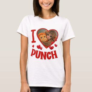 Camiseta Amo Punch Cute Baby Mono Punch, bebé mono lindo