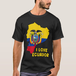 Camiseta Amo Quito Hola Ecuador Mapa Bandera Orgullosa Ecua