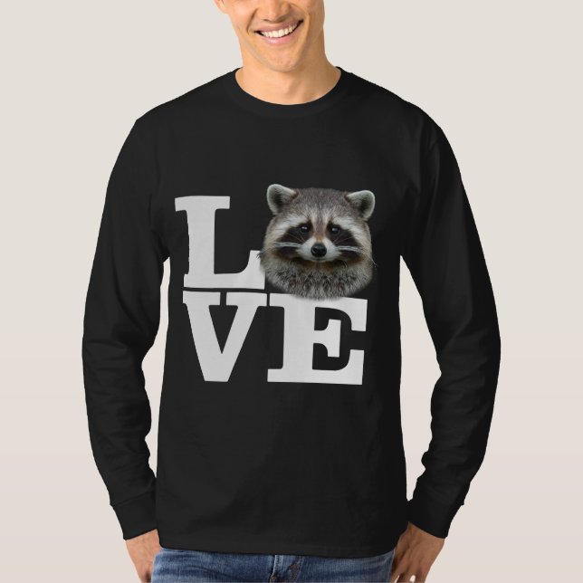 Camiseta Amo Raccoons Gracioso Raccoon Love Gift Cute Racoo (Anverso)