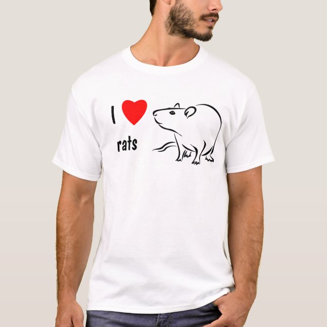 Camiseta Amo ratas (Anverso)