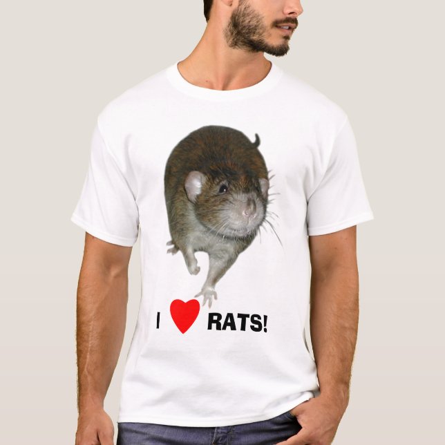 Camiseta ¡Amo ratas! (Anverso)