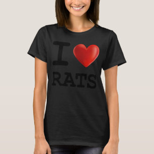 Camiseta Amo RATAS Corazón de Mascota animal