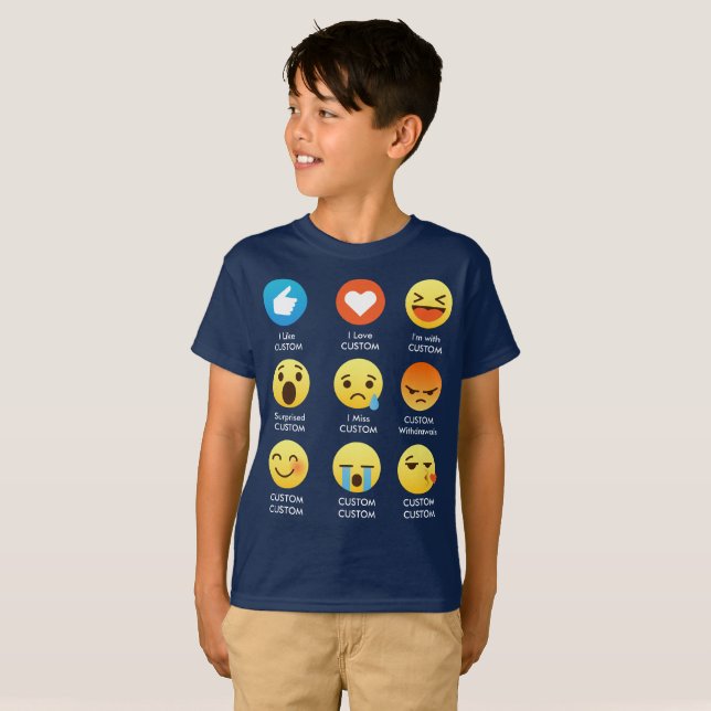 Camiseta Amo refranes ADAPTABLES de los Emoticons (emoji) (Anverso completo)