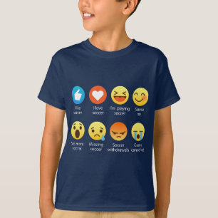 Camiseta Amo refranes divertidos del Emoticon del fútbol