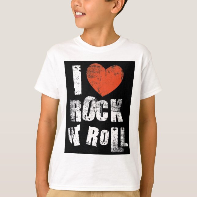 Camiseta amo rock-and-roll (Anverso)