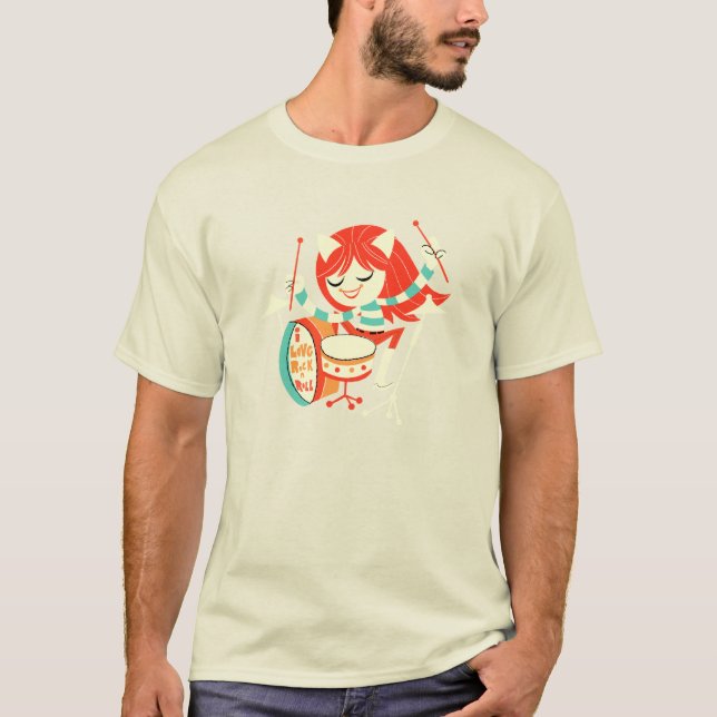 Camiseta Amo rock-and-roll (Anverso)