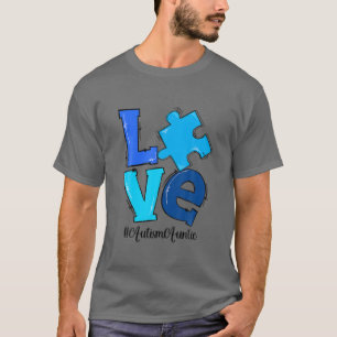 Camiseta Amo Rompecabezas Pieza Autismo Tía Autismo Concien