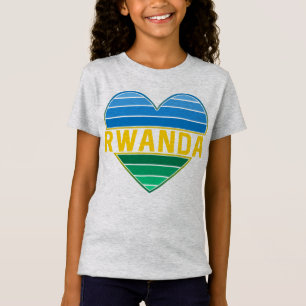 Camiseta Amo Ruanda, el corazón ruandés ruandés