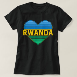Camiseta Amo Ruanda, el corazón ruandés ruandés