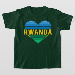 Camiseta Amo Ruanda, el corazón ruandés ruandés