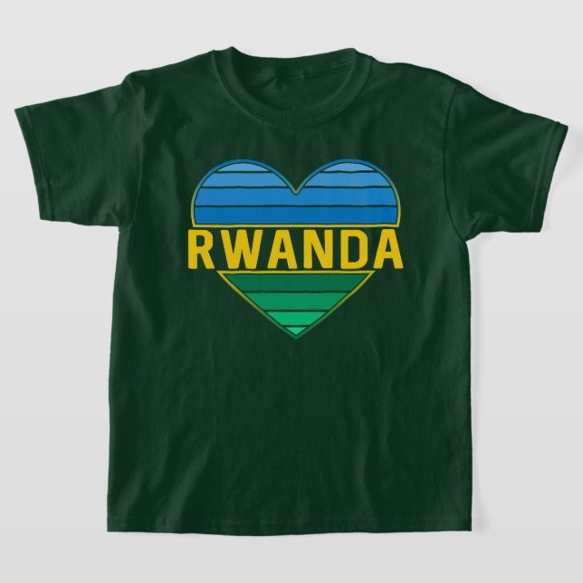 Camiseta Amo Ruanda, el corazón ruandés ruandés (Distribución)