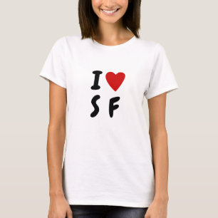 Camiseta Amo S F   Corazón personalizado texto SF San Franc