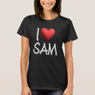 Camiseta Amo Sam Nombre Chica Personalizada Mujer Amigo Hea