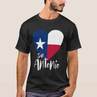 Camiseta Amo San Antonio Texas Tx Flag Lonestar Heart Fo