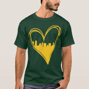 Camiseta Amo San Diego California Cityscape Mustard