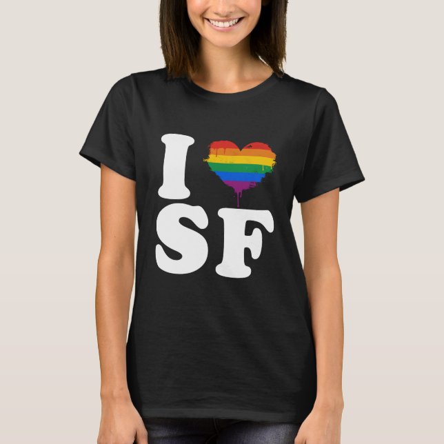 CAMISETA AMO SAN FRANCISCO GAY - BLANCO - .PNG (Anverso)