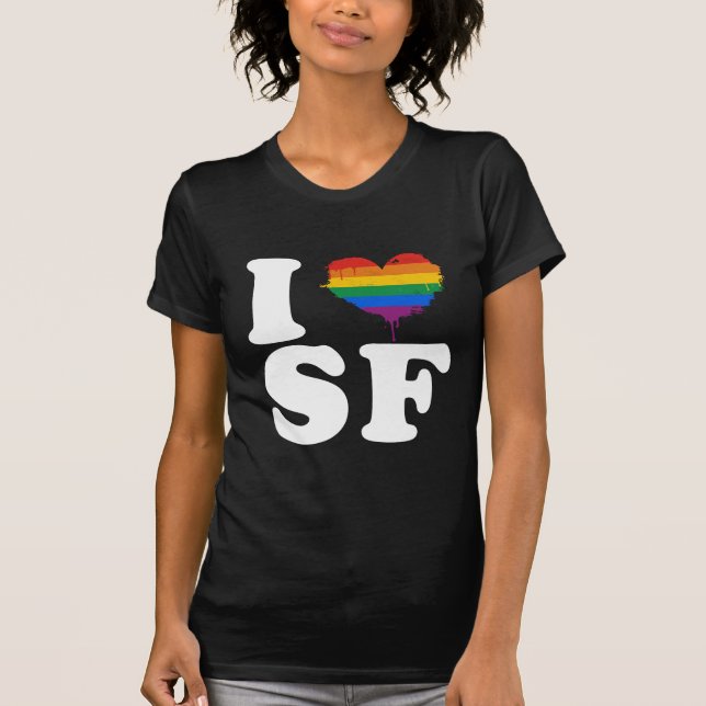 CAMISETA AMO SAN FRANCISCO GAY - BLANCO - .PNG (Anverso)