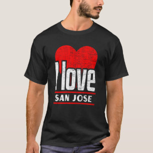 Camiseta Amo San José como mejor ciudad natal que corazón S