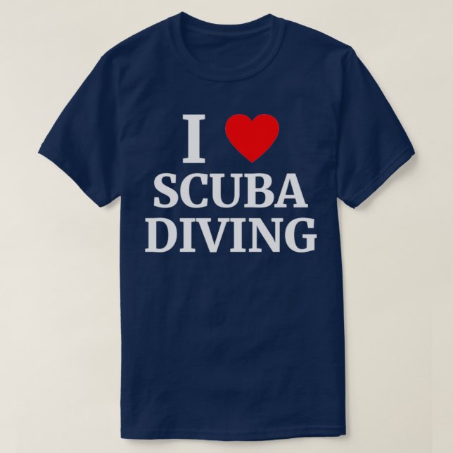 Camiseta Amo Scuba Dibing Heart (Diseño del anverso)