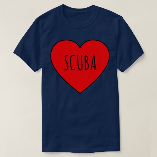 Camiseta Amo Scuba Heart (Diseño del anverso)