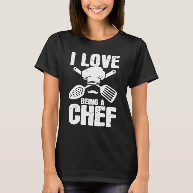 Camiseta Amo Ser Chef Cocinando Experto Cocinero Grap Culin (Anverso)