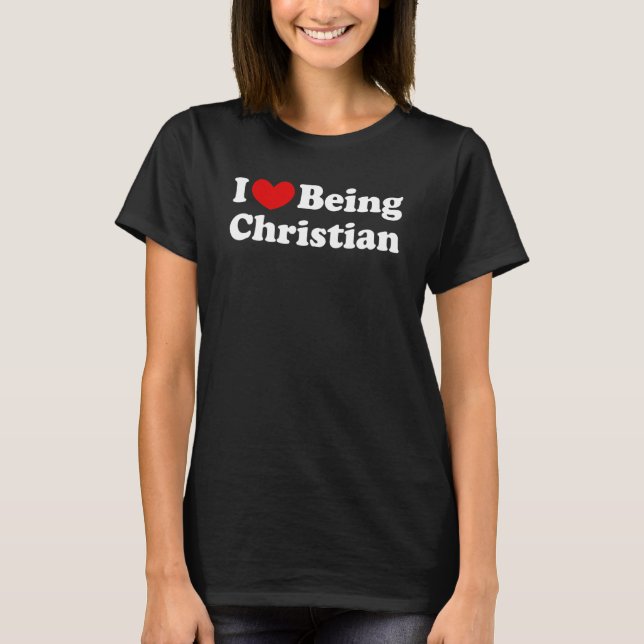 Camiseta Amo ser cristiano Me gusta ser cristiano (Anverso)