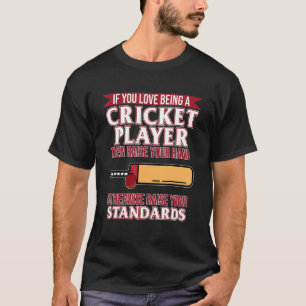 Camiseta Amo Ser Jugador De Cricket Equipo Deportivo Graph