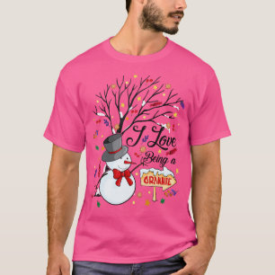 Camiseta Amo ser un grannie Snowman de divertida familia Cr
