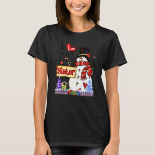 Camiseta Amo ser una hermana muñeco de nieve Navidad Xmas
