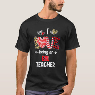 Camiseta Amo ser una maestra de ESL San Valentín de la escu
