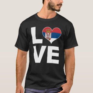 Camiseta Amo Serbia Bandera del Corazón Serbia
