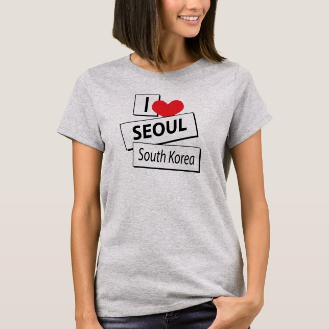 Camiseta Amo Seúl Corea del Sur (Anverso)