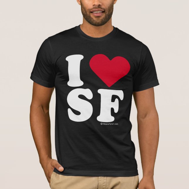 CAMISETA "AMO SF" "QUE AMO SAN FRANCISCO " (Anverso)